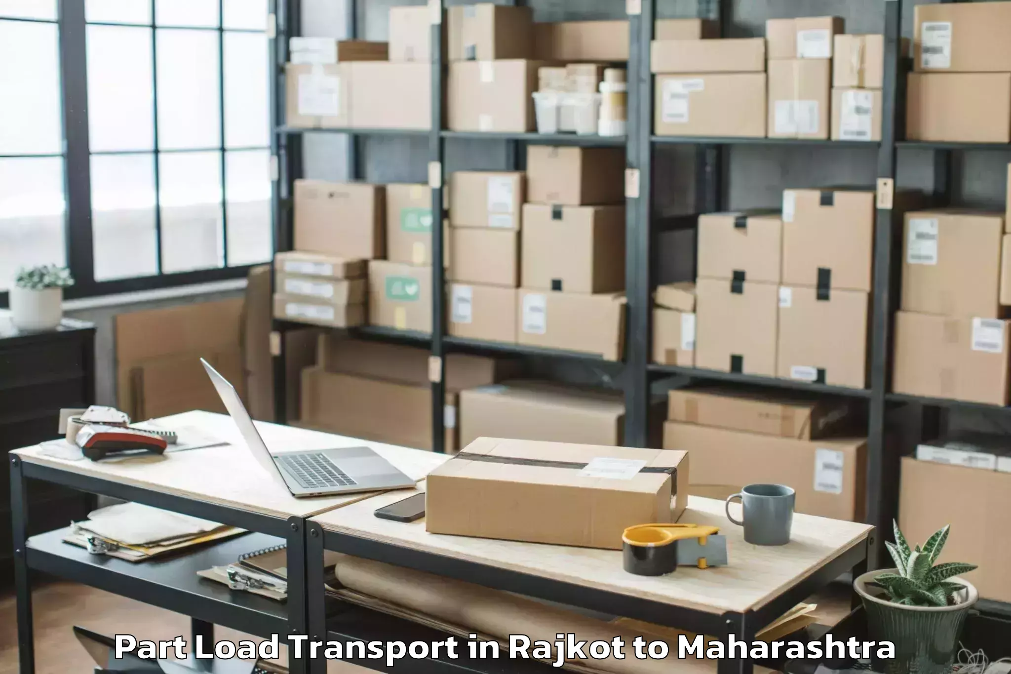 Book Rajkot to Malkapur Part Load Transport Online